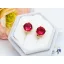 Antiallergén bedugós fülbevaló-pink -18K 