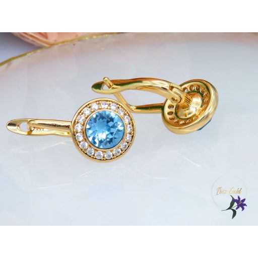 Xuping Swarovski köves fülbevaló kék-18K 