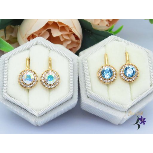 Xuping Swarovski köves fülbevaló kék-18K 