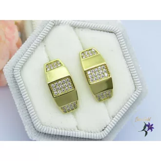 elegáns apróköves fülbevaló-14K 
