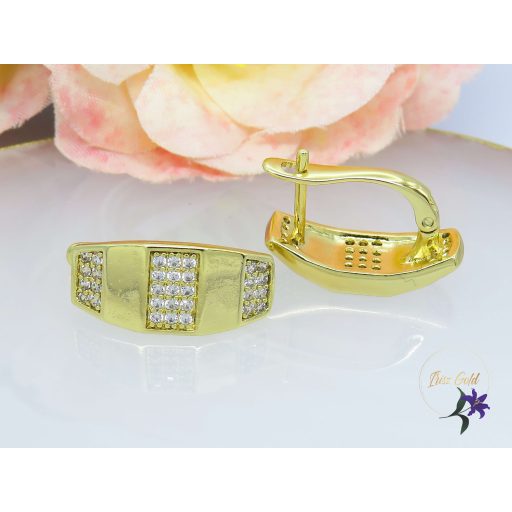 elegáns apróköves fülbevaló-14K 