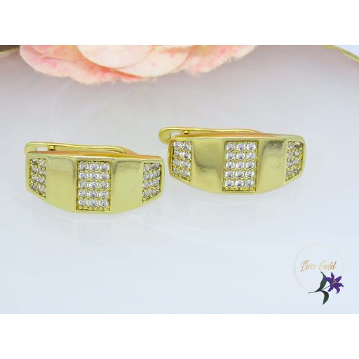 elegáns apróköves fülbevaló-14K 