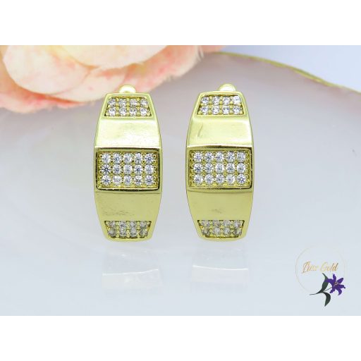 elegáns apróköves fülbevaló-14K 
