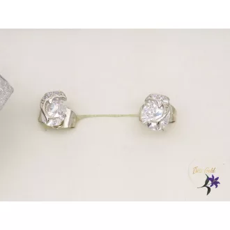   Dorithi Gold Filed kisdefines kristályköves fülbevaló-rodium