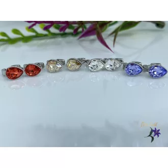 Dropp crystal swarovsky bébi köves fülbevaló rodium