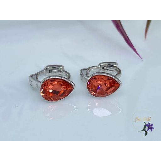Dropp crystal swarovsky bébi köves fülbevaló rodium