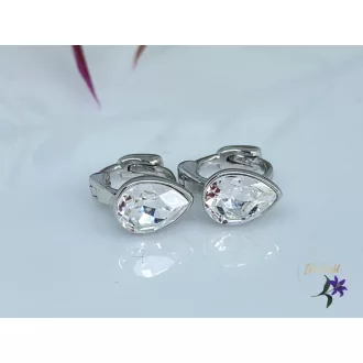Dropp crystal swarovsky bébi köves fülbevaló rodium