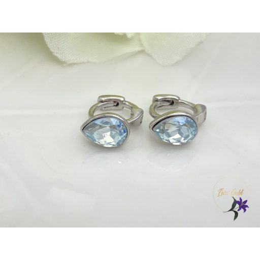 Dropp crystal swarovsky bébi köves fülbevaló rodium