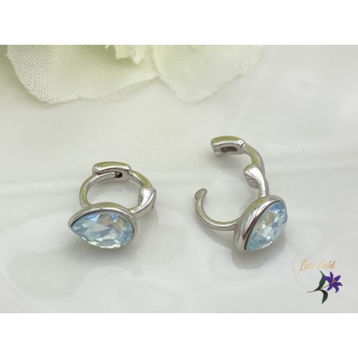 Dropp crystal swarovsky bébi köves fülbevaló rodium