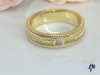 Xuping Bonita gold antiallergén gyűrű csavart mintával cirkónia kővel 18K