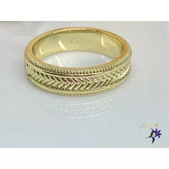   Bonita gold antiallergén gyűrű csavart mintával cirkónia kővel 14K