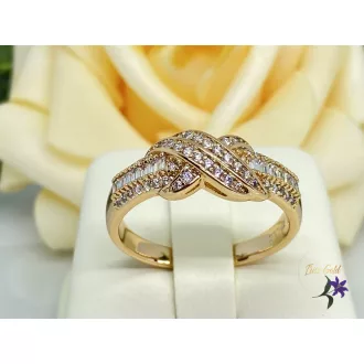   Madlen gold antiallergéngazdagon díszített cirkóniaköves gyűrű 18K