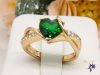 Xuping Silvia antiallergén köves gyűrű szív alakú kővel 18K - zöld