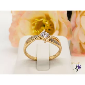 Livia gold antiallergén elegáns köves gyűrű 18K