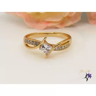 Livia gold antiallergén elegáns köves gyűrű 18K