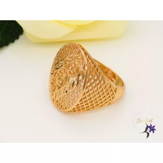   Madlen antiallergén egyedi kidolgozású csipkemintás gyűrű-18K
