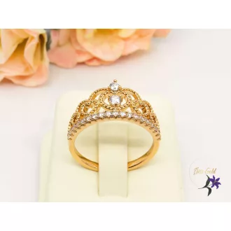   Ketrin antiallergén Tiara alakú szépen kidolgozott gyűrű-18K