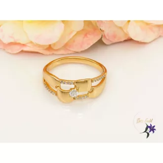 Mara Gold Filled egyedi tervezésű kisköves gyűrű-18K 