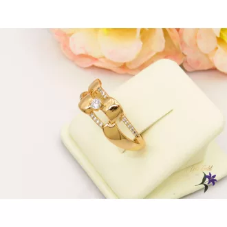 Mara Gold Filled egyedi tervezésű kisköves gyűrű-18K 