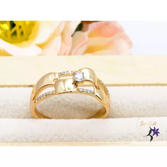 Mara Gold Filled egyedi tervezésű kisköves gyűrű-18K 
