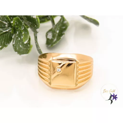 Janna -gold antiallergén pecsétgyűrű-18k 