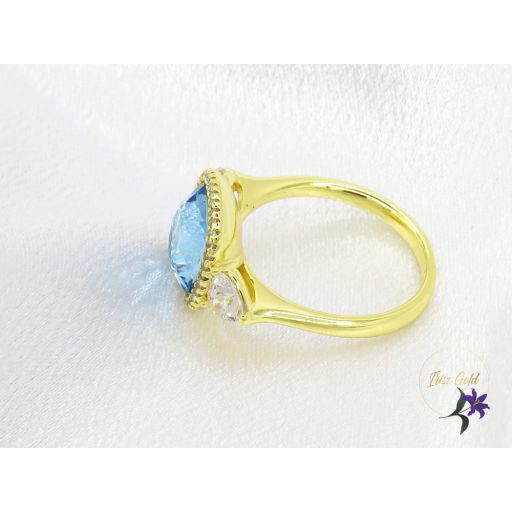 Kiara Swarovski köves antiallergén gyűrű-14K 