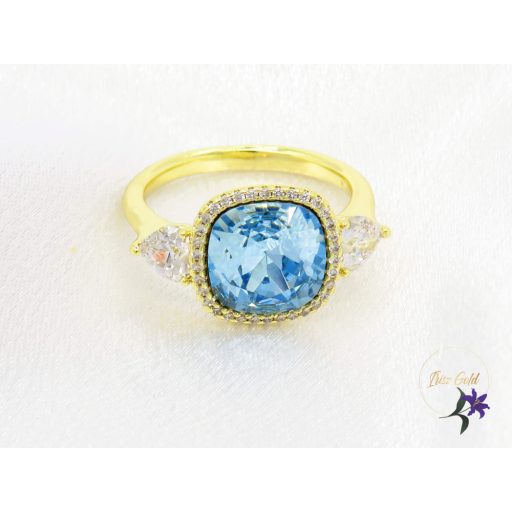 Kiara Swarovski köves antiallergén gyűrű-14K 
