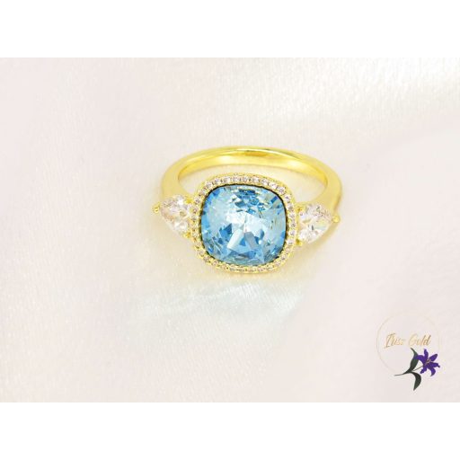 Kiara Swarovski köves antiallergén gyűrű-14K 