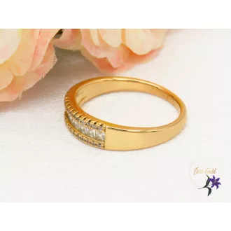 Kinga-gold antiallergén gyűrű kis cirkóna kövekkel-18K