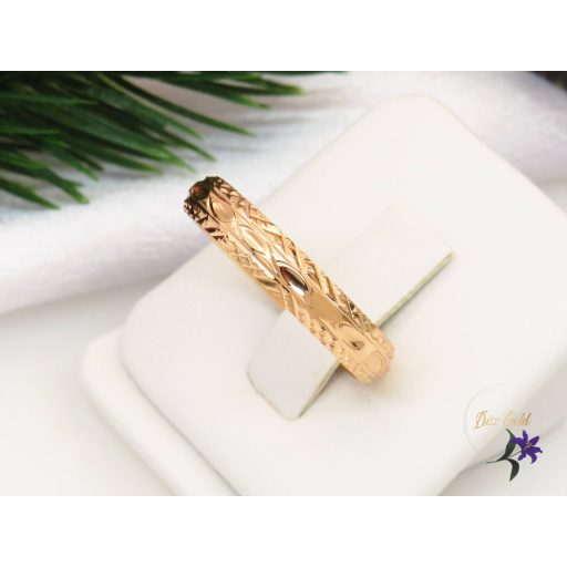 Gold filled metszett karikagyűrű-18K 