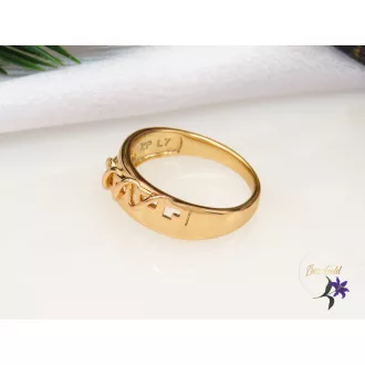   Gold filled kő nélküli gyűrű különleges mintával-18K-Enna 
