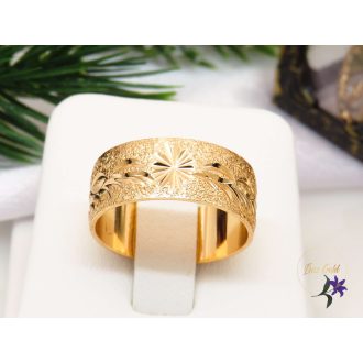Gold filled metszett széles karikagyűrű-18k-Gitta 