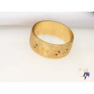Gold filled metszett széles karikagyűrű-18k-Gitta 