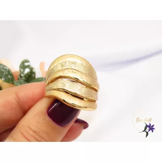   Arnóza gold filled egyedi divatos gyűrű görög mintával-18K 
