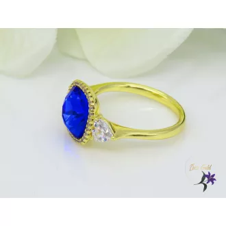 Kiara blue gold filled kristályköves gyűrű-14K 
