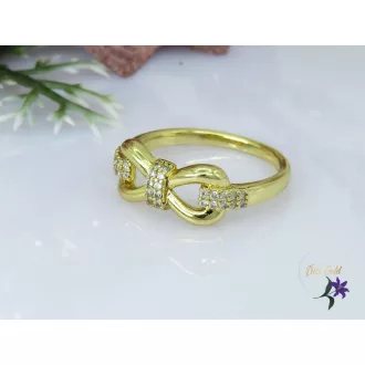 Küne antiallergén kis masnis gyűrű-14K 