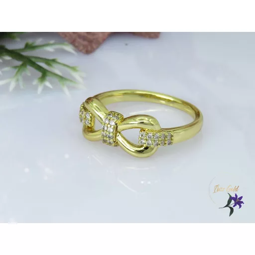 Küne antiallergén kis masnis gyűrű-14K 