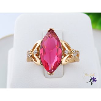 Anni antiallergén pink köves győrű-18K 
