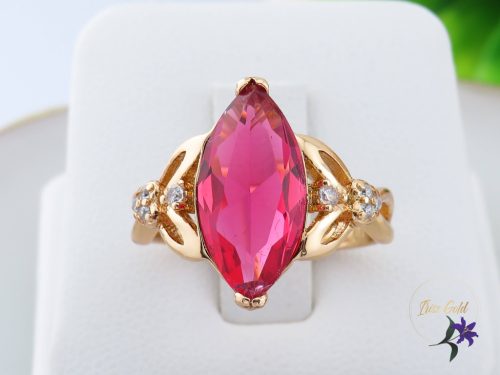 Anni antiallergén pink köves győrű-18K 