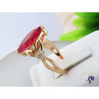 Anni antiallergén pink köves győrű-18K 