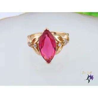 Anni antiallergén pink köves győrű-18K 
