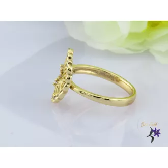 Szimka antiallergén legyező formájú gyűrű-14K 