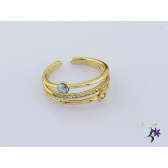   Admira goldfilled fehér kristályköves elegáns gyűrű-14K 