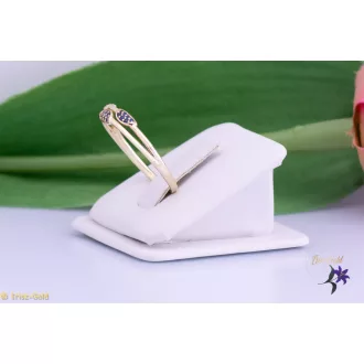   Léda antiallergén kék apró kisköves elegáns gyűrű-14K 