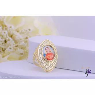 SzűzMária goldfilled hosszú faonú gyűrű -14K 
