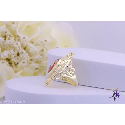 SzűzMária goldfilled hosszú faonú gyűrű -14K 