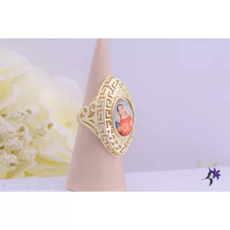 SzűzMária goldfilled hosszú faonú gyűrű -14K 