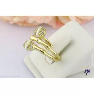   Alica goldfilled különleges gyűrű két fehér disszel-14K 