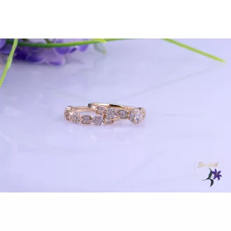 Babi goldfilled duó gyűrű apró fehér kövekkel-18K 