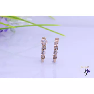 Babi goldfilled duó gyűrű apró fehér kövekkel-18K 